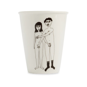 cup naked couple- WEIßES PORZELLAN - HELEN B