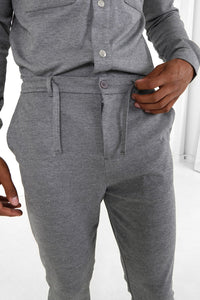 Minimal cuffed pants Grey- SIXTH JUNE