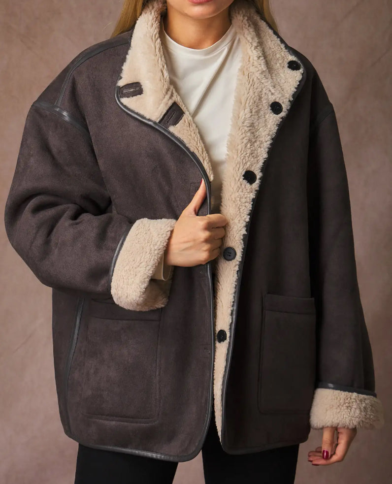 Jacke Wildleder zum wenden