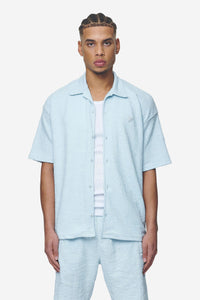 LIBCO STRUCTURED KNIT SHIRT baby blue - Pegador - coming soon