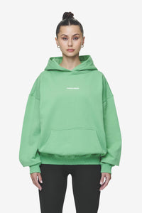 ATNA LOGO OVERSIZED HOODIE WASHED PEPPERMINT GREEN WHITE - Pegador