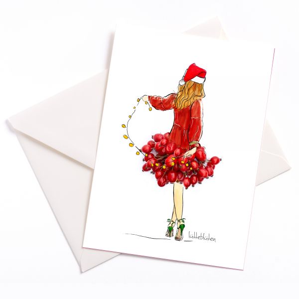 LÜTTEBLÜTEN- Es weihnachtet- KARTE